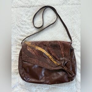 Vintage Saereun New York Genuine Leather Women's Shoulder Bag